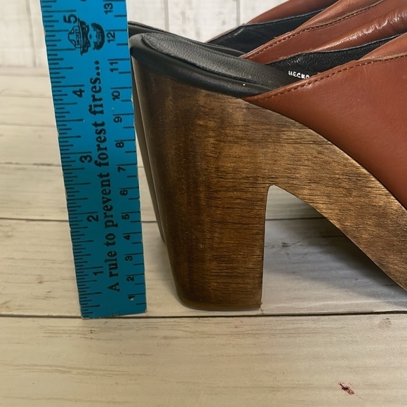 Rachel Comey Whiskey Leather Bow Platform Heeled Clogs - Picture 14 of 15